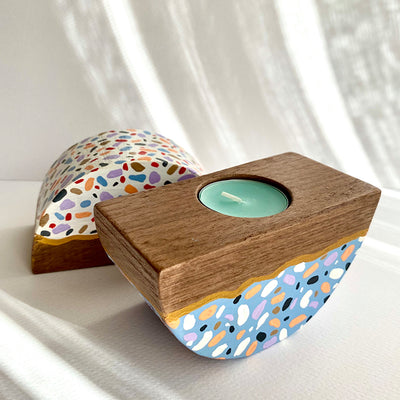 Terrazzo Double Candle Holder