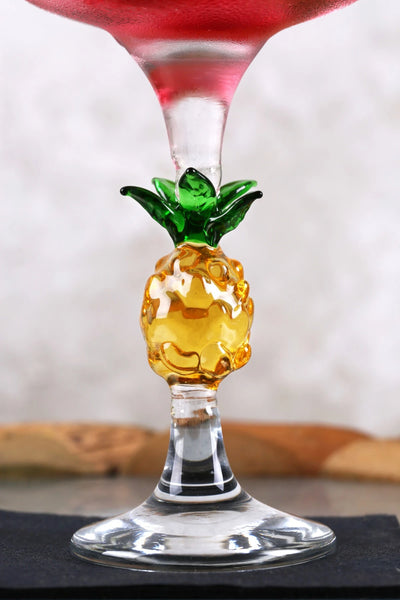 Pineapple Glass Figured Coupe Cocktail Champagne Glass