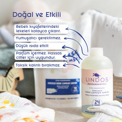 Doğal Bebek Çamaşır Deterjanı Bitkisel Sabun