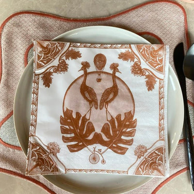 Peacock - 40x40 Patterned Napkin