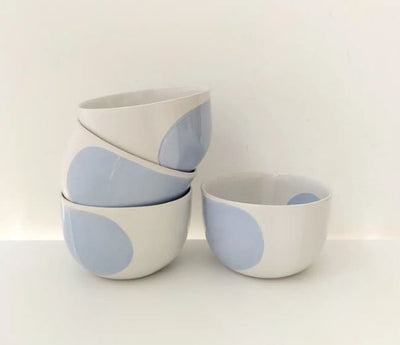Blue White Cup and Bowl