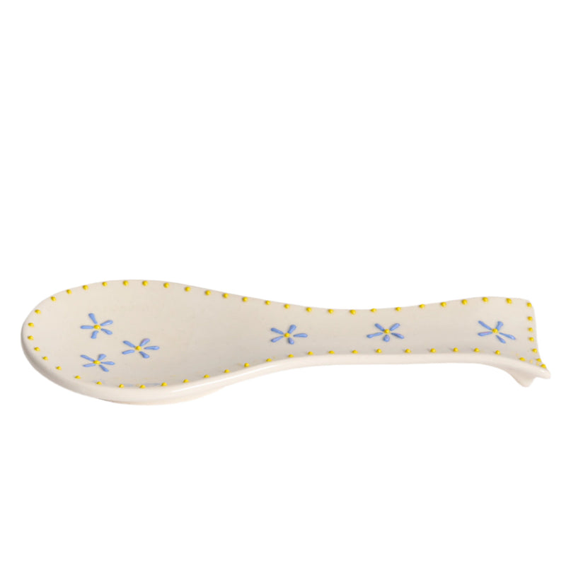 Blossoms Hand Painted Ceramic Spoon Rest