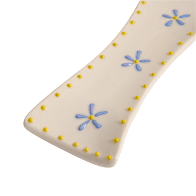 Blossoms Hand Painted Ceramic Spoon Rest