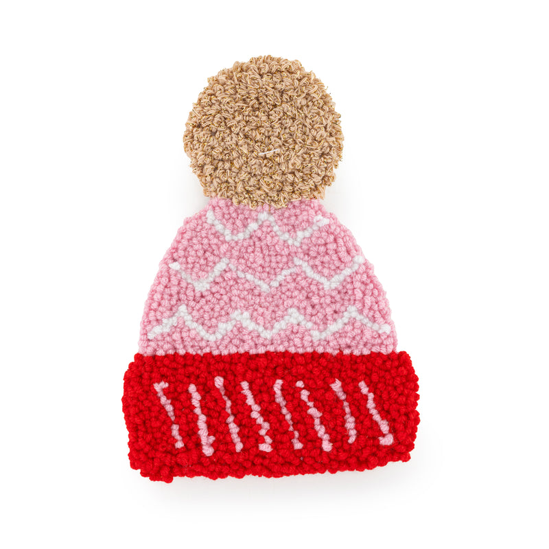 Christmas Beanie Punch Coaster