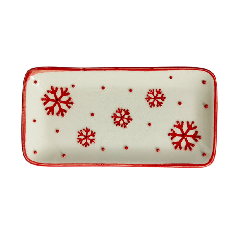 Snowflake Mini Rectangular Plate