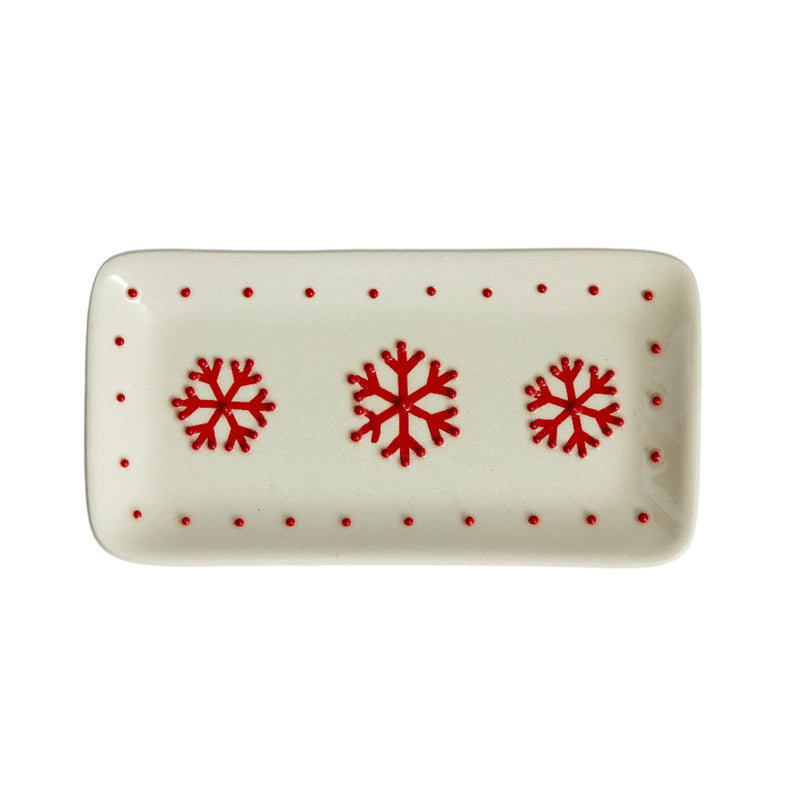 Snowflake Mini Rectangular Plate