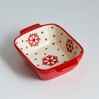 Snowflake Square Mini Bowl Set of 3