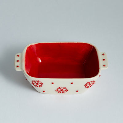 Snowflake Square Mini Bowl Set of 3