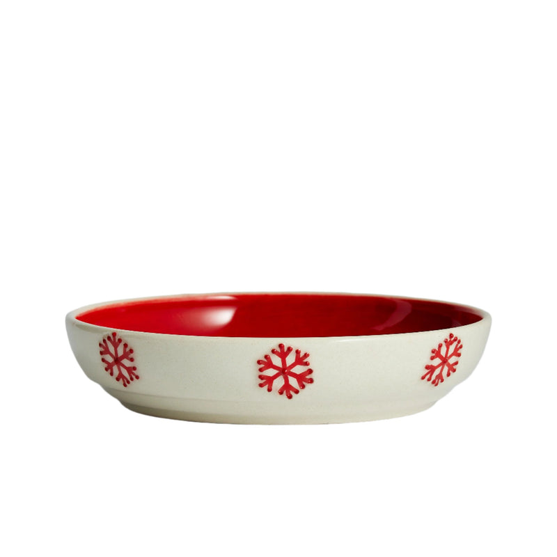 Snowflake Ceramic Plate Large