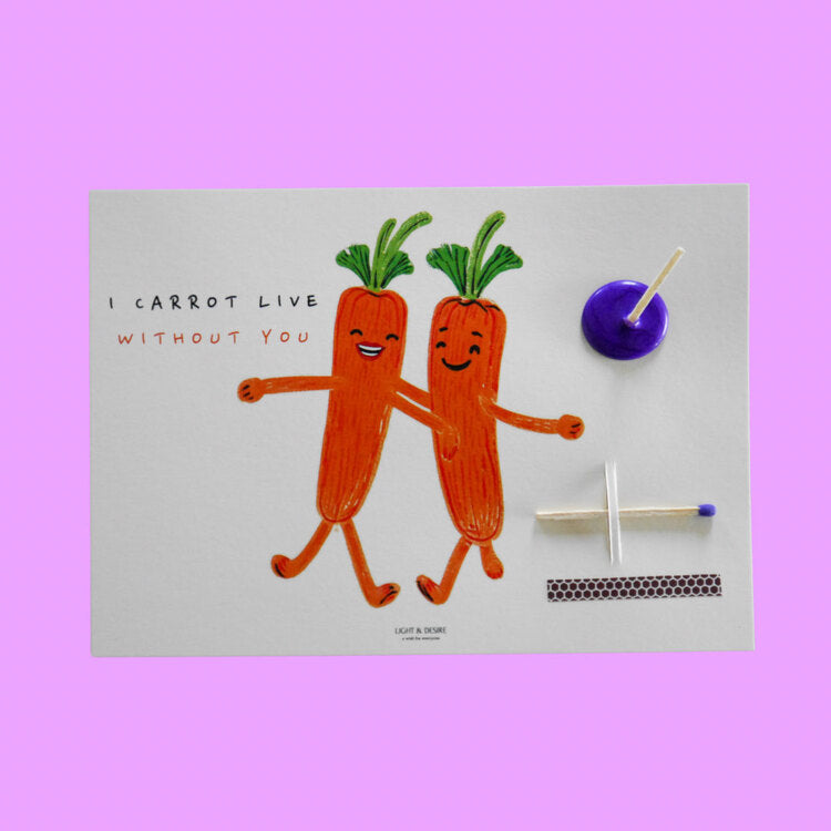 "I carrot live…" Wish Card