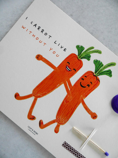 "I carrot live…" Wish Card