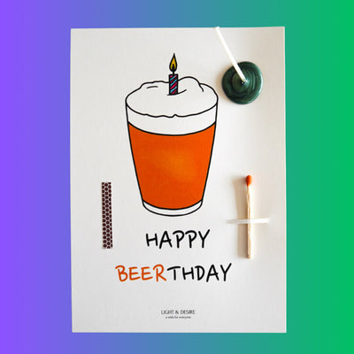 "Happy BEERthday!" Wish Card