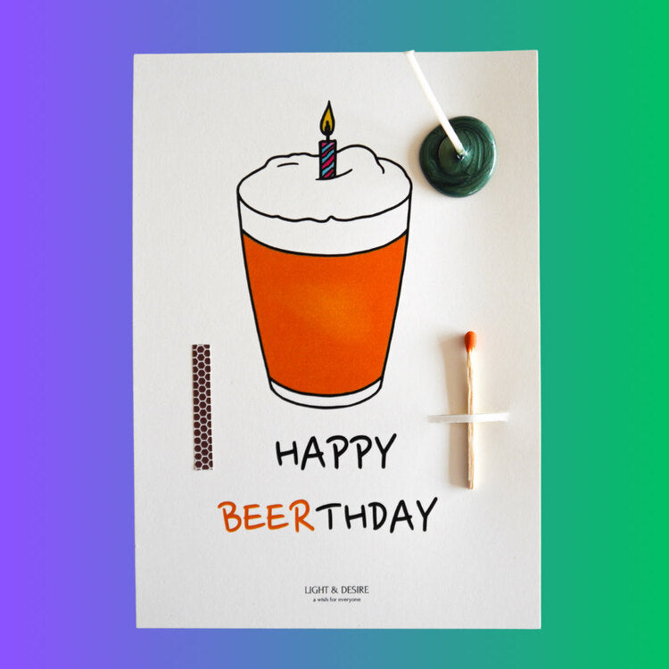 "Happy BEERthday!" Wish Card