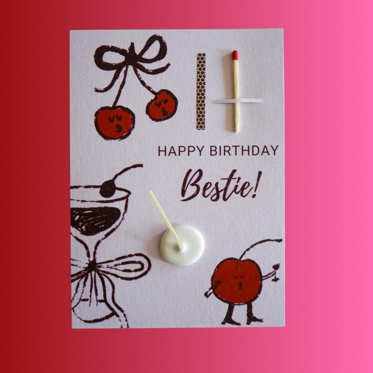 “Happy Birthday Bestie!” Wish Card