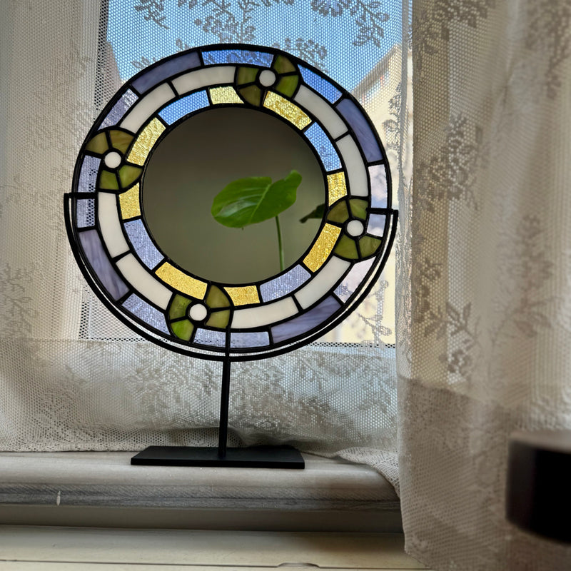 Luna Stained Glass Mirror