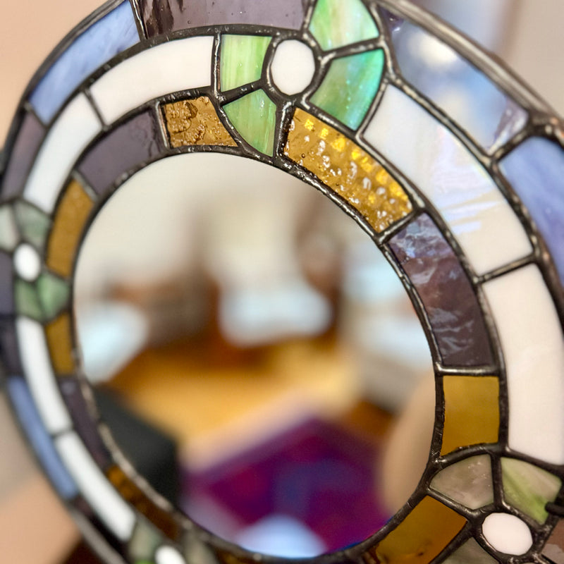 Luna Stained Glass Mirror