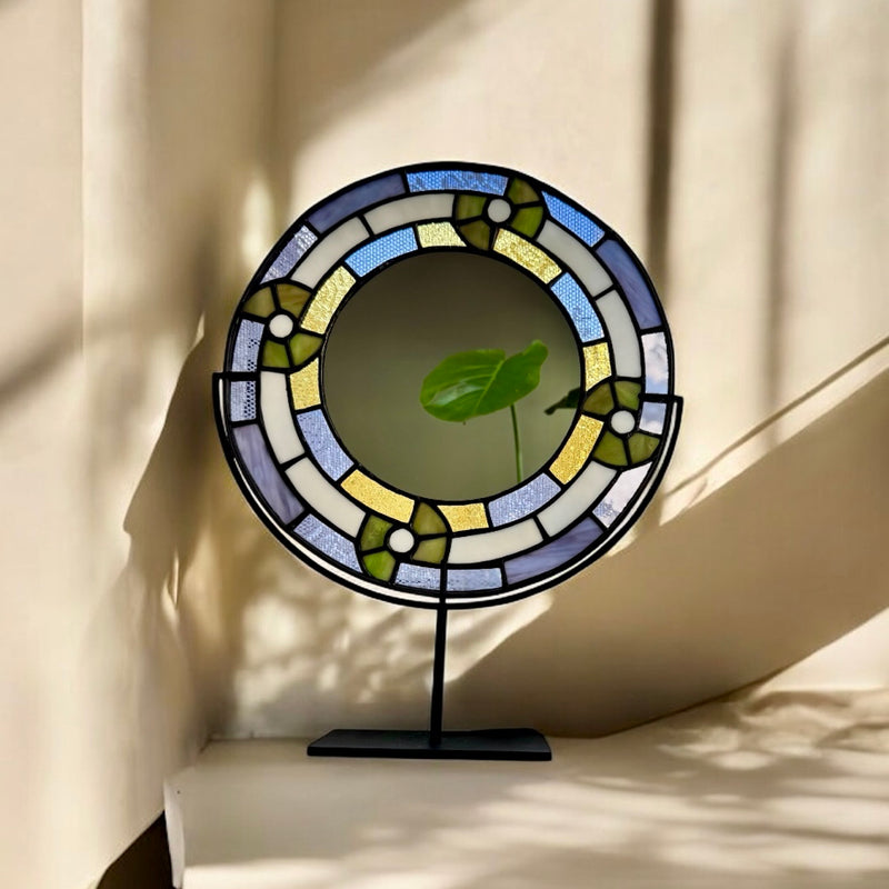 Luna Stained Glass Mirror