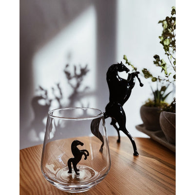 Horse Glass Water Cup