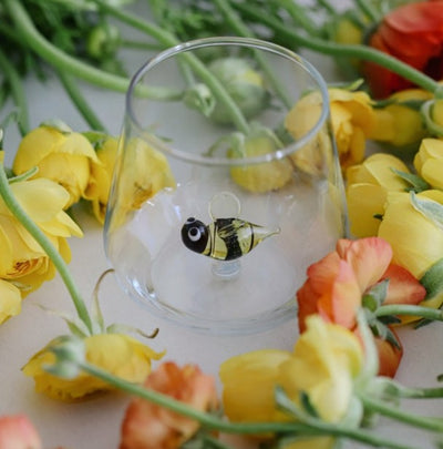 Bee Glass Water Cup