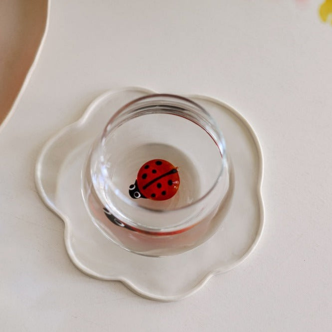 Ladybird Glass Water Cup