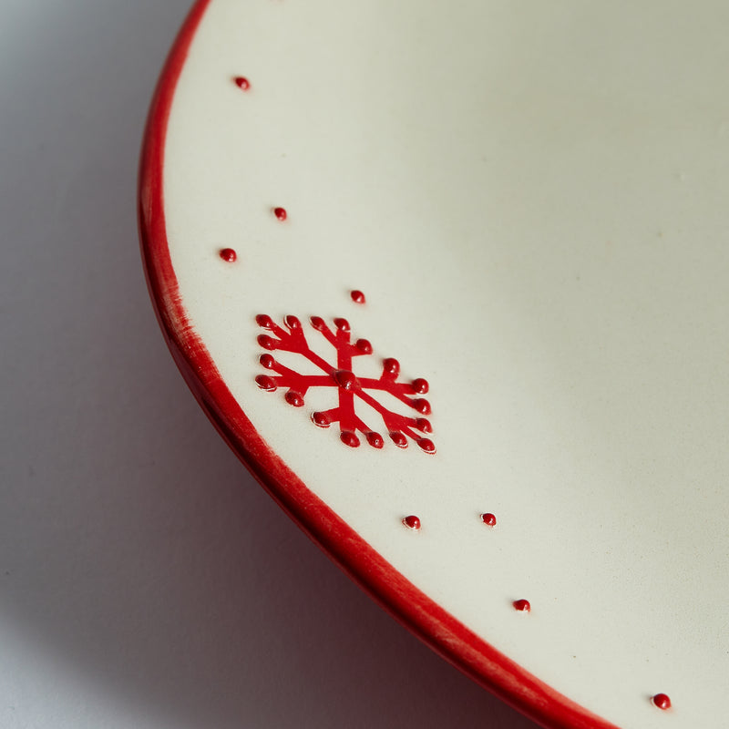 Snowflake Ceramic Supla / Plate