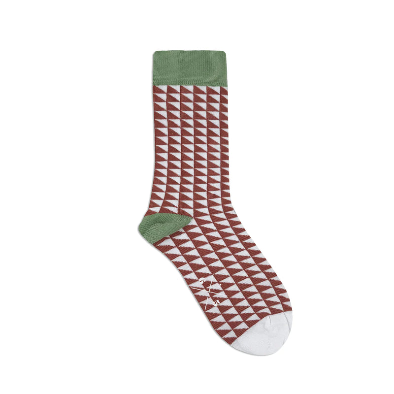TWO TRIANGLES DARK ROSE Koyu Pembe Üçgen Desenli Unisex Çorap