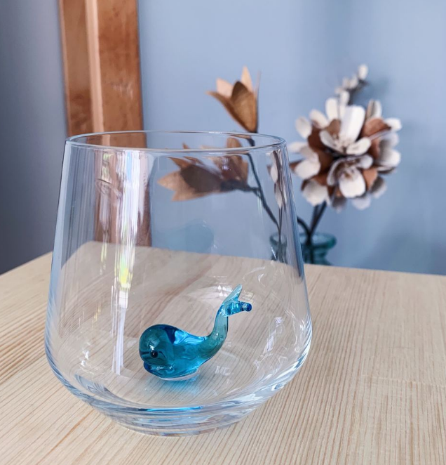 Whale Glass Water Cup