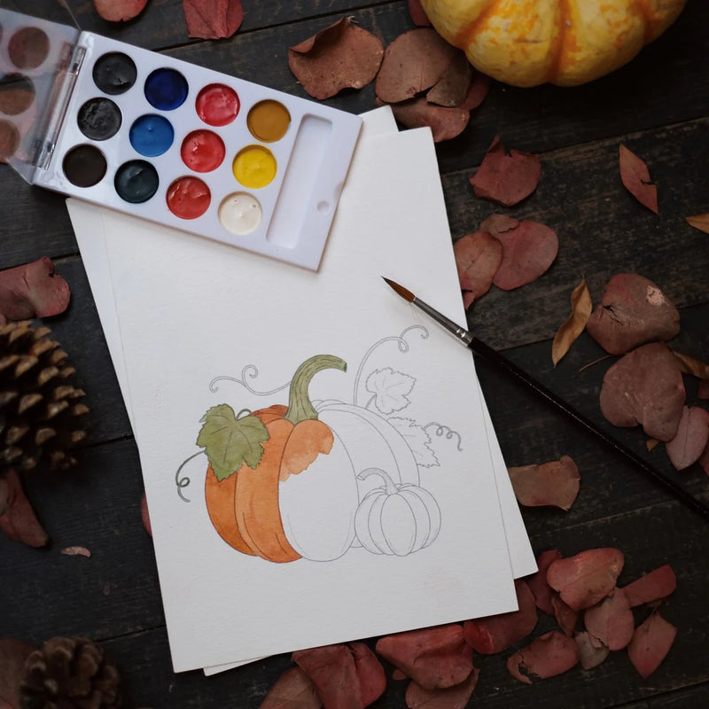 Watercolor Coloring Book Autumn
