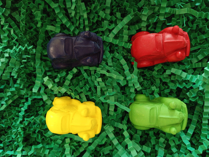 4 Piece Car Figured Wax Pastel Set