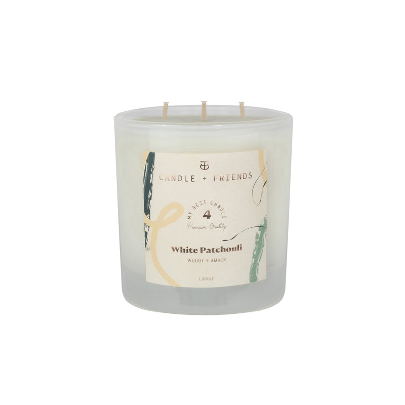 No.4 White Patchouli Glass Candle