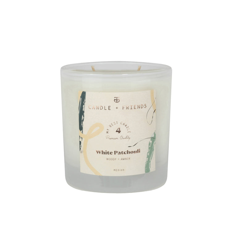No.4 White Patchouli Glass Candle