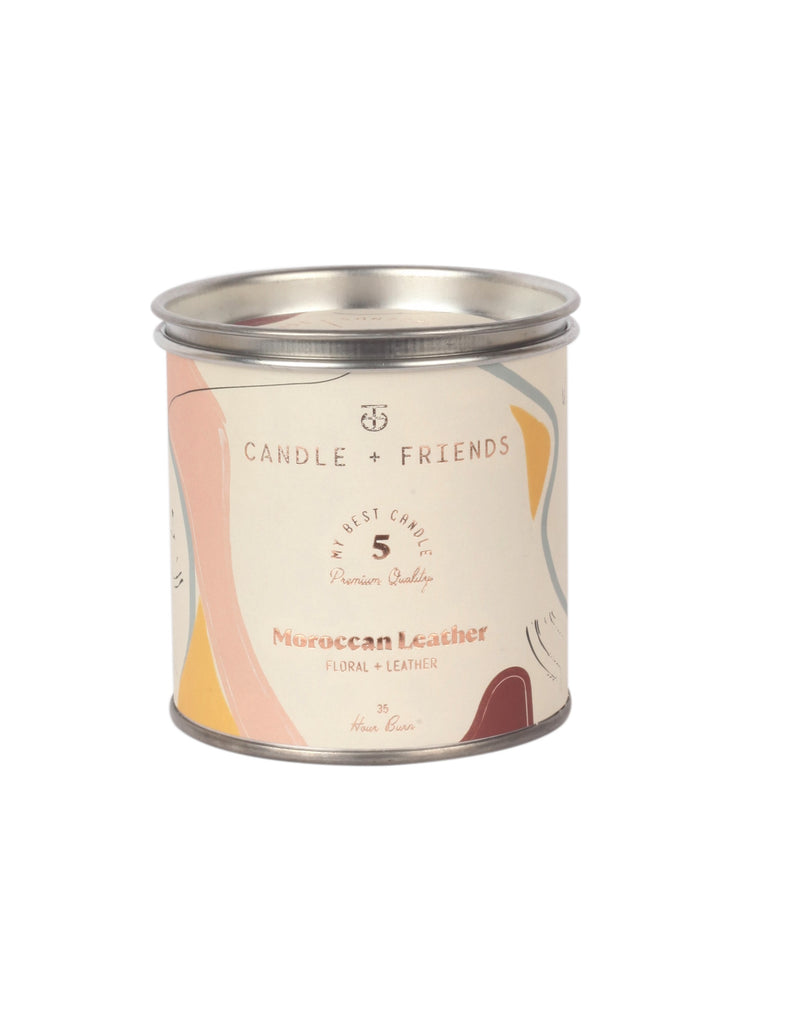 No.5 Moroccan Leather Tin Candle