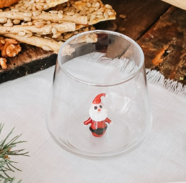 Noel Baba Cam Su Bardağı