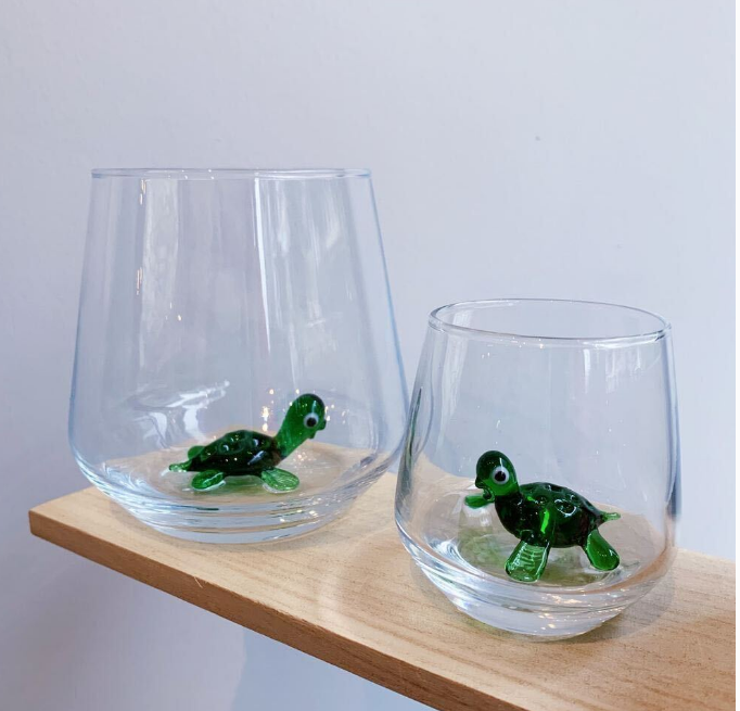 Caretta Caretta Glass Water Cup