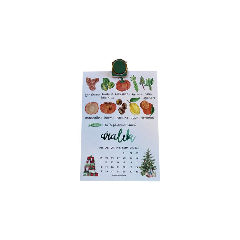 FRUIT AND VEGETABLE CALENDAR / With Magnet -2023