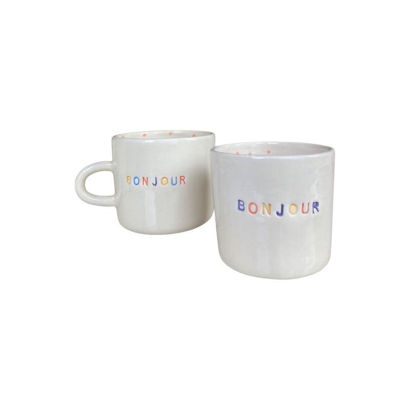 Bonjour Mug and Cup