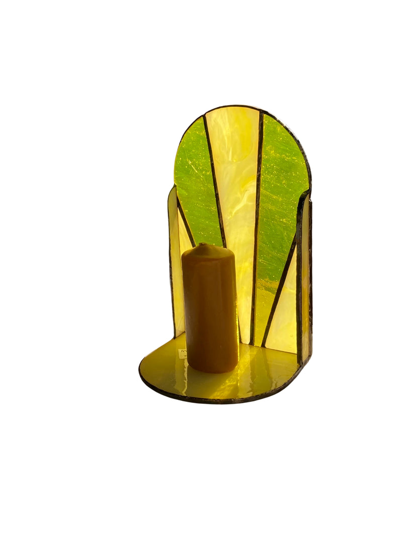 Fan Stained Glass Yellow