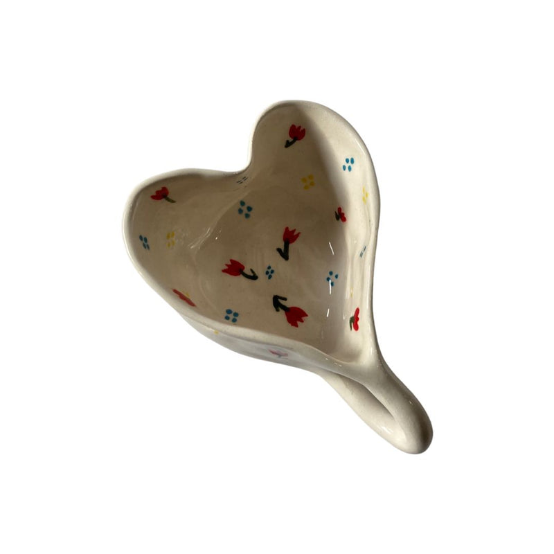 Flower Patterned Heart Cup