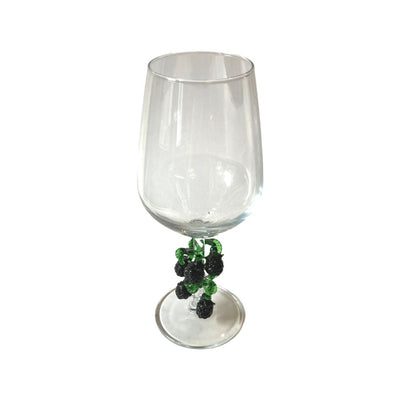 Blackberry Handmade Glass Design Wine Glass