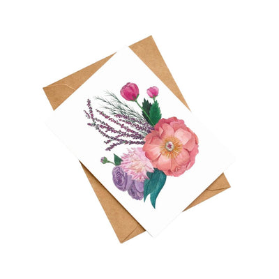 Kendimize Suluboya Sanatı Kartpostal Çiçekleri