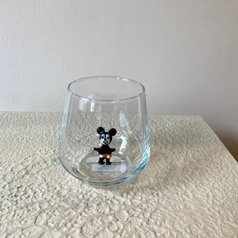 Mickey Mouse Glass Water Cup