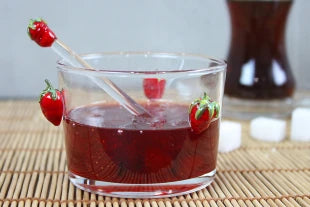 Strawberry Glass Figured Jam Bowl