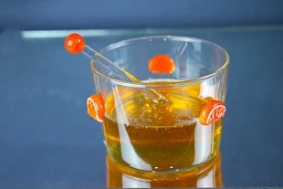 Orange Glass Figured Jam Bowl