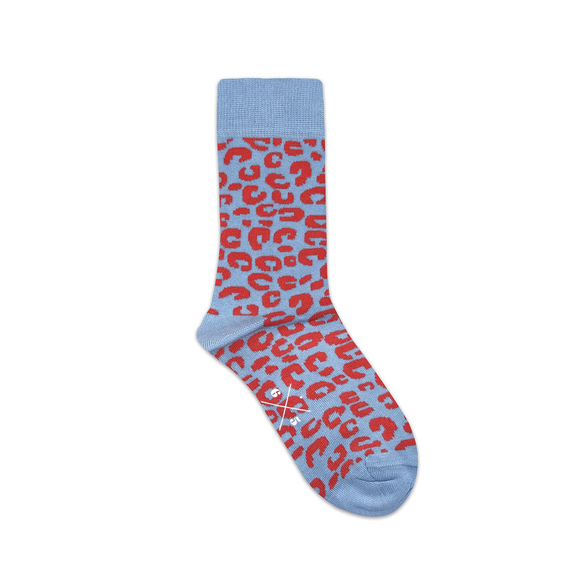 Leopard Blue Socks