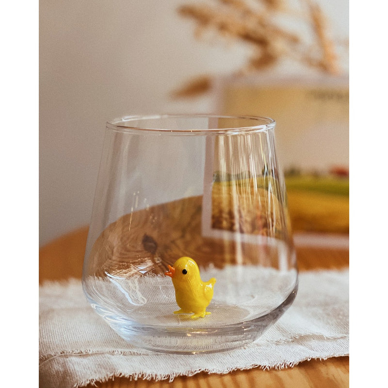 Chick Glass Water Cup