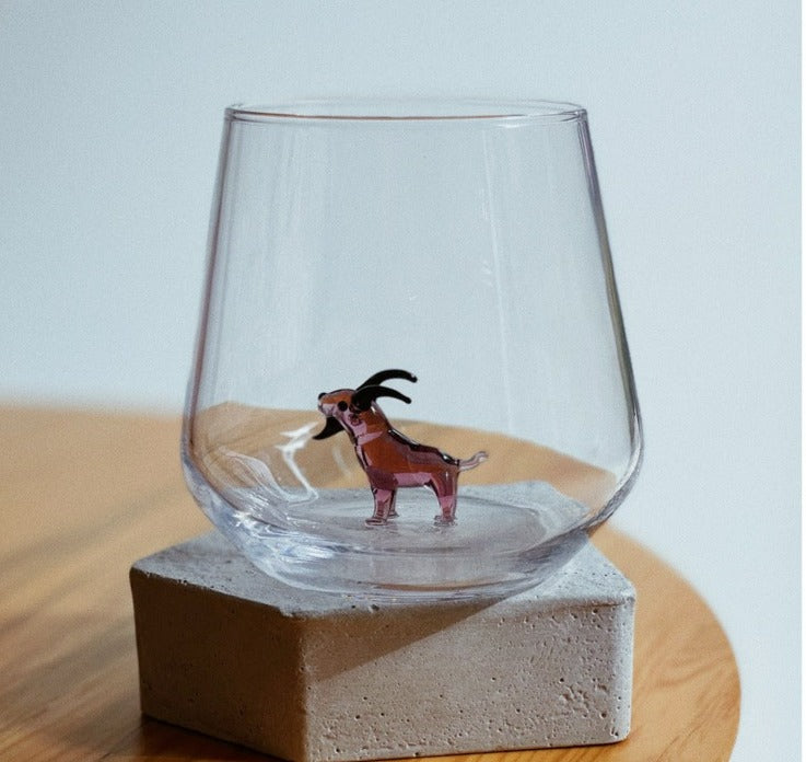 Goat Glass Water Cup