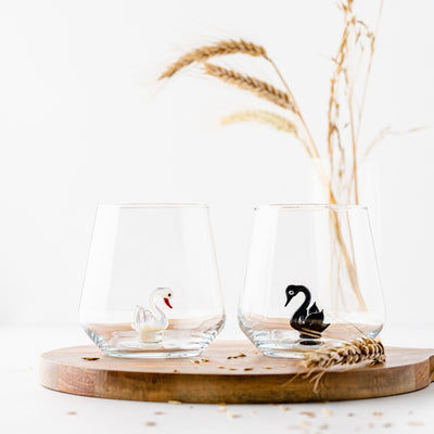 Swan Glass Water Cup