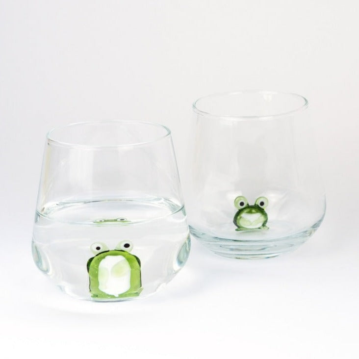 Frog Glass Water Cup