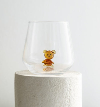 Teddy Bear Glass Water Cup