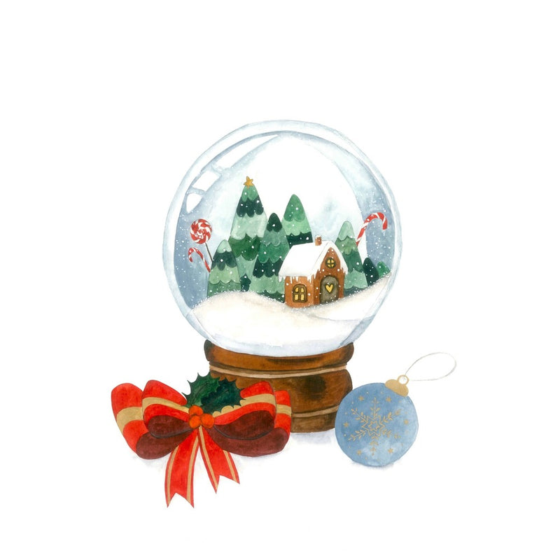 Christmas Postcard No.5 Snow Globe